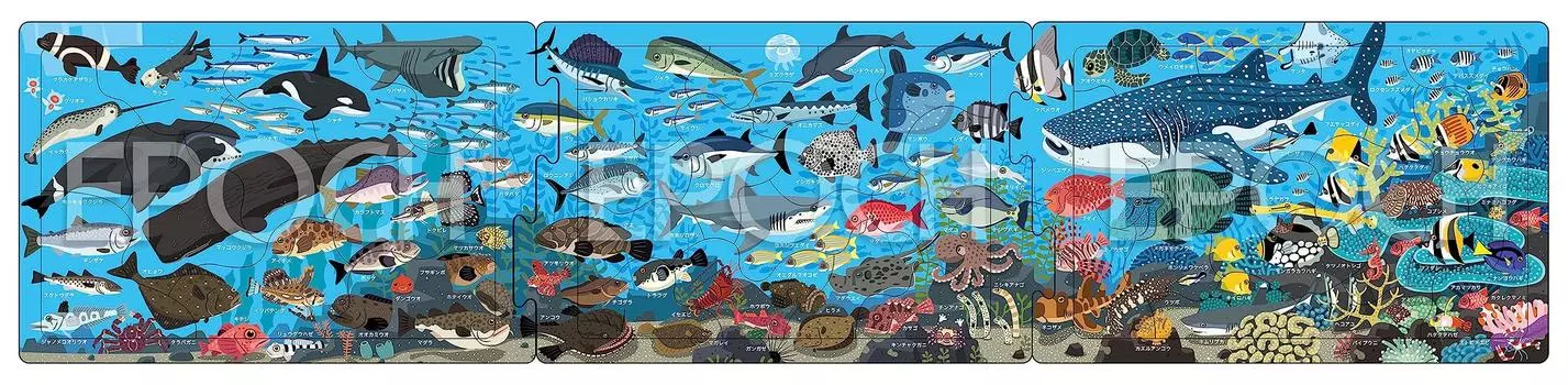 Epoch Step Panorama Fun Sea Piece Puzzle for Children ST Mark Certification Comes with a Cleaning Bag Ages 4 and Up Toy EPOCH [Apollo s Puzzle]