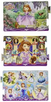 EPOCH Steps Panorama Disney Little Princess Sofia Pink Pendant Pieces Step Up with 3 Puzzles Puzzle с креплением для детей от 3 лет и старше Игрушка ST Mark