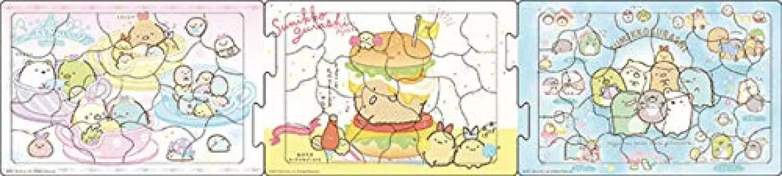 Epoch Steps Panorama Sumikko Gurashi Part 3 Piece Puzzle for Children ST Mark Certification Comes with a Cleaning Bag Ages 5 and Up Toy EPOCH