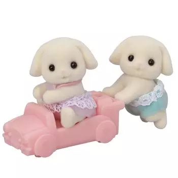 EPOCH Sylvanian Families кукла кролик ST Mark сертифицирована для детей от 3 лет и старше игрушечный кукольный домик Sylvanian Families [Flora Twins] U-104