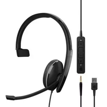 EPOS ADAPT 135T USB II Проводная гарнитура с одним наушником - разъем 3,5 мм/USB-A чёрный