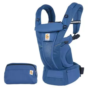 Ergobaby Ergobaby Детский рюкзак-кенгуру OMNI Breeze Sapphire Blue От 0 до 36 месяцев Сетчатый материал Отличная воздухопроницаемость Можно носить лицом вперед Новорожденный ребенок сапфир синий