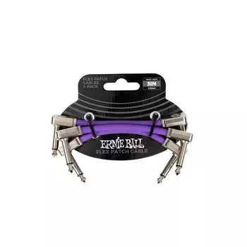 ERNIE BALL Ernie Ball Patch Cable Flex Patch Cables 6451 Purple 3Pack Гитара/Бас 3 7.6см фиолетовый