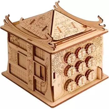 ESC WELT House of Dragon 3D Puzzle Box Обучающая игрушка-головоломка Деревянный круг мудрости Взрослые вязание головоломка Подарок на день рождения Подарок Тренировка мозга