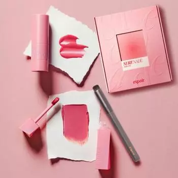 Espoir Serenade Edition Couture Blue Velvet 5,5 г + жидкие румяна Tone Pairing Liquid Cheek 8 мл + набор из 2 кистей для растушевки, Serenade Edition + кисть для растушевки