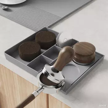 Espresso Tamping Mat Coffee Tool Organizer Multifunctional for Counter Protection Accessory серый