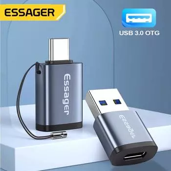 Essager USB 3,0 Type-C OTG адаптер Type C USB C конвертер «папа-USB-мама» для Macbook Xiaomi Samsung S20 USBC OTG разъем Micro to Type C
