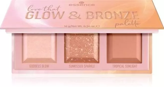Essence Обожаю палетку для контуринга GLOW & BRONZE TU прозрачный