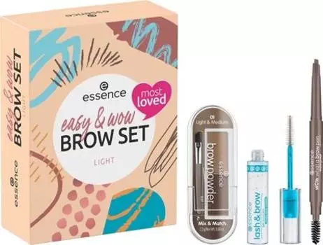 Essence Подарочный набор для бровей Easy & WOW Light TU прозрачный