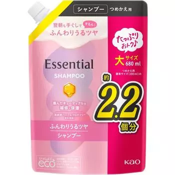 Essential Kao Essential Мягкий увлажняющий шампунь для блеска 680 мл