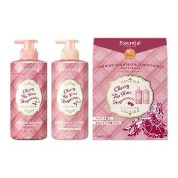 Essential Premium Barrier Silky Smooth Pump Set Cherry Tea Time Scent 900 мл &