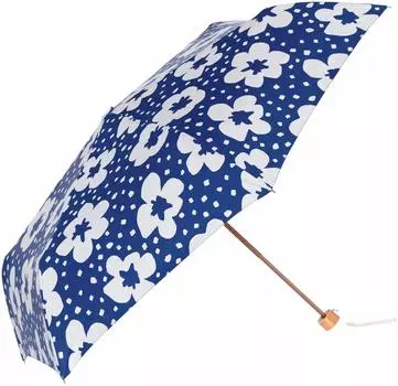 Estaa Folding Umbrella Floral Stamp Navy Blue Japan Rib 55cm [Moonbat] (Hand Open)/UV 31-230-20023-02 Women s (FREE Size) темно-синий