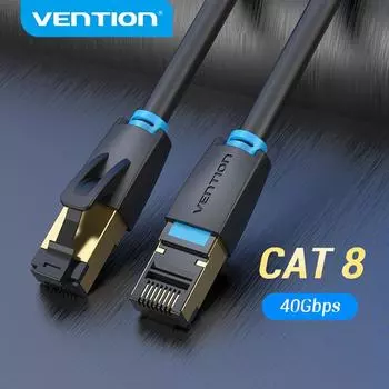 Ethernet-кабель Vention Cat8 SFTP 40 Гбит/с, сверхскоростной сетевой кабель RJ45, позолоченный разъем для модема маршрутизатора
