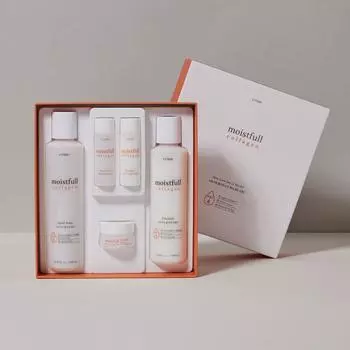 Etude House New Moistfull Collagen Skin Care Набор из 2 предметов(тонер200мл+эмульсия180мл+крем+дорожный набор)