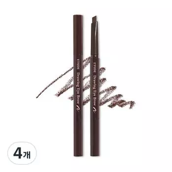 Etude New Drawing Карандаш для бровей Auto Pencil 0,25 г, нет. 3 Коричневых, 4 шт.