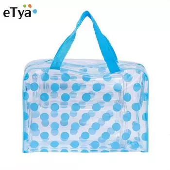 ETya Fashion Dot женская дорожная прозрачная косметичка из ПВХ водостойкая косметичка для мытья рук сумка для туалетных принадлежностей сливовый