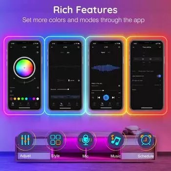 EU Plug Neon RGB LED Strip Light 12V Silicone Ads Neon Sign Tape Lamp Bluetooth App Remote Control Waterproof Dimmable for Home