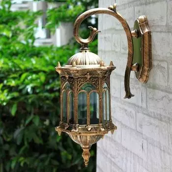 Eu Retro Wall Light Outdoor Lighting IP44 Waterproof Courtyard Garden Vorth Vorth Light E27 Screw Wall Light Outdoor Home Decoration Wall Light