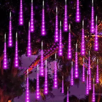 EU/US Plug Outdoor 8 Tubes LED Meteor Shower String Light для вечеринки, свадьбы, сада, украшения деревьев, рождественской гирлянды, гирлянды 30CM-8Tubes&US Plug 110V