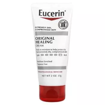 Eucerin, Original Healing, крем для очень сухой и чувствительной кожи, без отдушек, 57 г (2 унции)