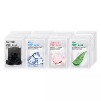 Eunyul Purity Aloe Collagen Aqua Charcoal Тканевая маска 22мл*40шт