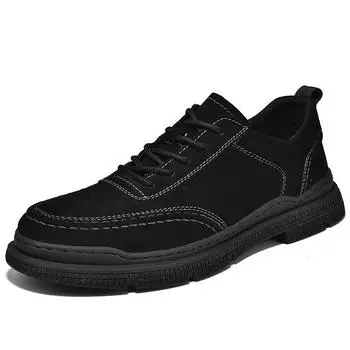 European American Hot Selling Men s Genuine Leather Shoes Casual Shoes Business Shoes Fashion Men s Oxford Shoe Shoes 38 чёрный