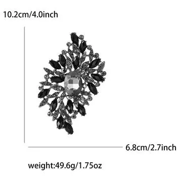 European-American Rhinestone Alloy Brooch: Elegant, Versatile Pin for Women s Clothing and Accessories.