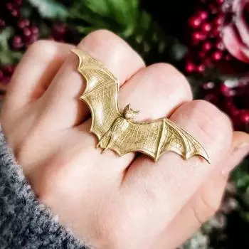 European and American Halloween accessories Retro Dark Bat Vintage Ring Gothic Personality Bat Ring Girl