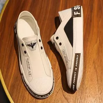 European New Designer Shoes for Men Leather Casual Shoes Trend Flats Shoes Youth Street Luxury Slip-on Loafers 38 чёрный