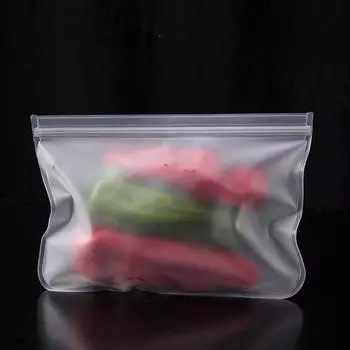 EVA Food Storage Bag Reusable Stand Up Zip Shut Bag Leakproof Containers Fresh Bag Food Storage Bag Fresh Wrap M(22x20cm) прозрачный