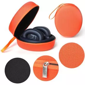 EVA Hard Carrying Case Shockproof Headphone Case Waterproof Anti-drop Headset Travel Bag for Sony WH-1000XM5 WH-CH720N WH-CH520 оранжевый