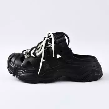 EVA hole shoes men s new beach outdoor non-slip deodorant bag head slippers summer wear 36-37 чёрный