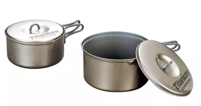 EVERNEW Titanium Cooker Set M Ceramic ECA412