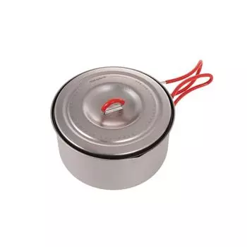 Evernew Titanium Lightweight Camping Pot w/Folding Handle, 900