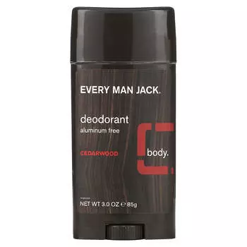 Every Man Jack, Every Man Jack, дезодорант, кедр, 3,0 унции (88 г)