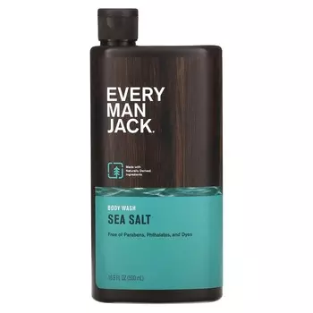 Every Man Jack, Гель для душа, морская соль, 16,9 жидких унций (500 мл)