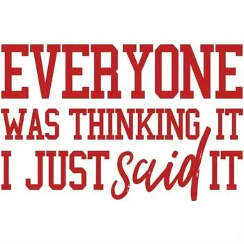 Everyone Was Thinking It I Just Said It PVC Decal Sticker - Car Truck Van SUV Window Wall Cup Laptop 1pc