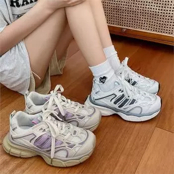 Everything platform sneakers women s new summer retro breathable mesh surface light sports shoes P761 35 серый