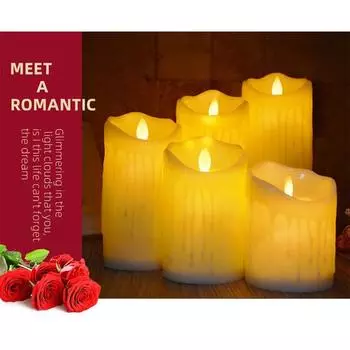 EW Led Имитация Электронная свеча Декоративный свет M 7 5 12 5cm g009b