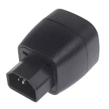 Евро-C14 3-контактный адаптер для вилки 10A 250V Eu Germany to IEC60320 Male Conversion Converter Adapter для шкафа PDU UPS чёрный