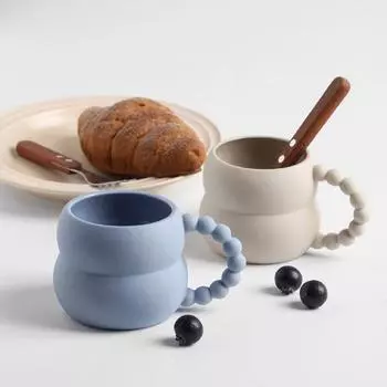 Европейская керамическая кружка с тонкой ручкой из жемчуга, кофейная чашка 270 мл, европейская чашка для дневного чая с изображением цветка камелии, кружка для овсянки, завтрака, молока 270ml