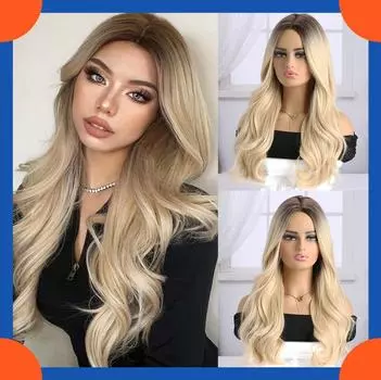 Европейский модный женский парик, длинный кудрявый парик 1 pcs