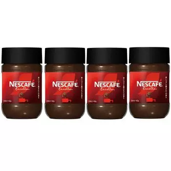 Excella 40 г x 4 бутылки Обычный растворимый кофе Nescaf (80 чашек),