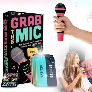 Exciting The Mic-8+ лет, 2-10 игроков - Настольная игра для плохих певцов - 250 карточек с текстами песен для веселья, веселых игр, вечеринок по случаю дня рождения, детских подарков One Size