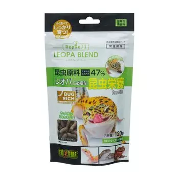 EXO TERRA GEX EXOTERRA Леопардовый корм, 120 г. Ингредиенты насекомых Американская черная львинка Высокая вкусовая привлекательность Высокобелковый корм Сухие гранулы для кормления