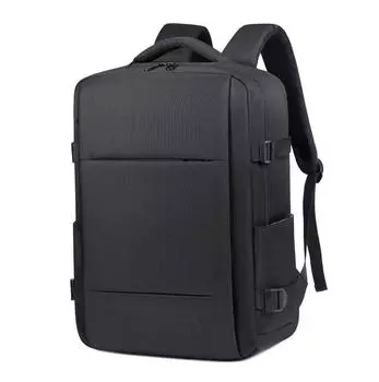 Expandable USB Charging Laptop Backpack for Students синий