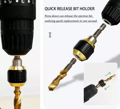 Expansion sleeve conversion head 1/2 to 1/4, wind gun to wind batch electric wrench impact drill 6.35mm