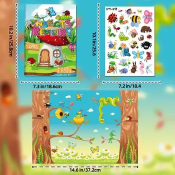 Exploding Insect Theme Sticker Book Children S Enlightenment Knowledge Quiet Book Concentration Training Educational Toy Book
