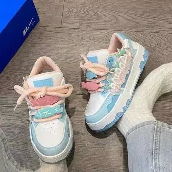 Explosive change niche original dopamine Kitty cat little white shoes female new student platform bread shoes board shoes 35