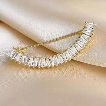 Exquisite Crystal Smiley Face Brooch Pin
